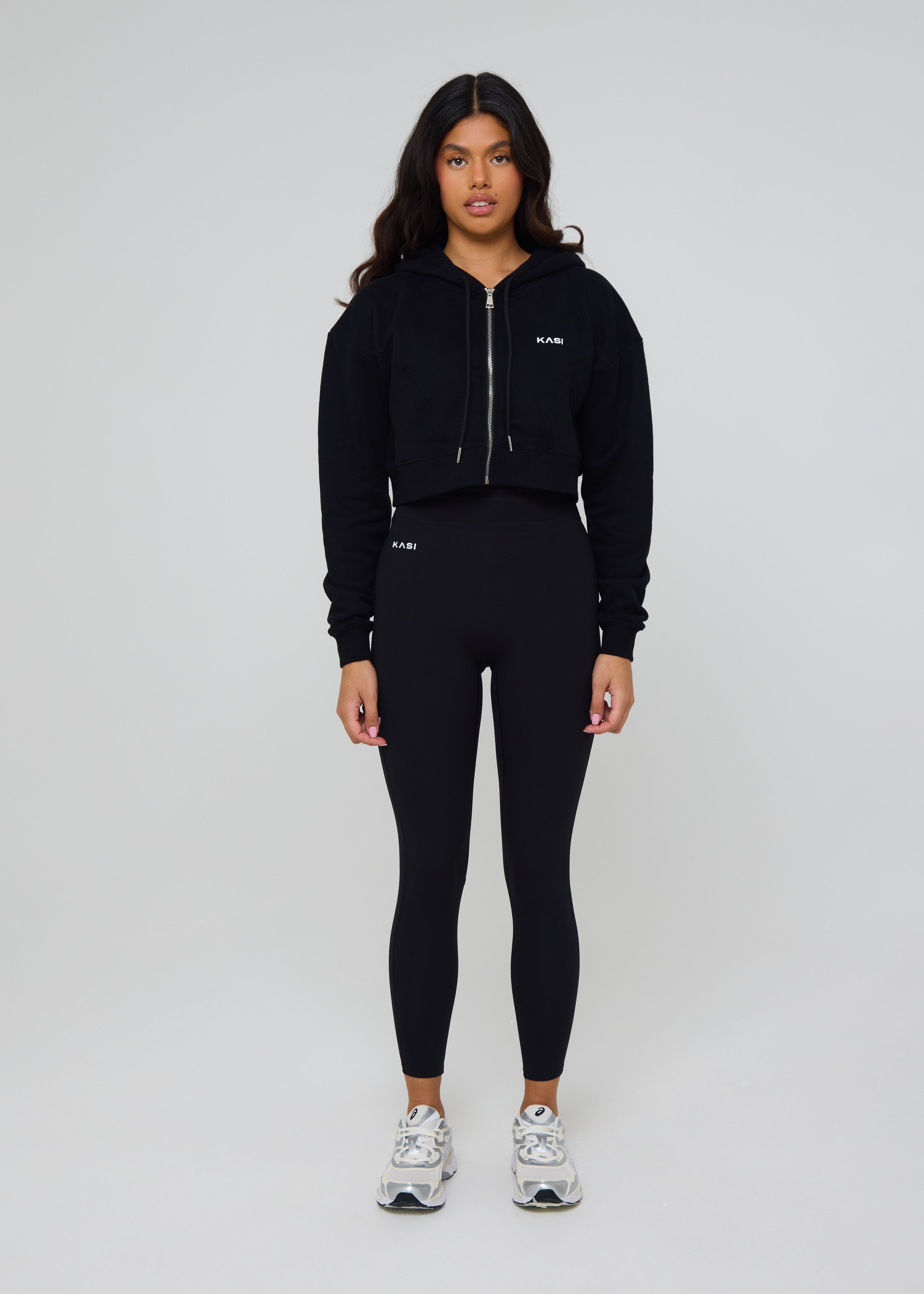 Cropped Zip Up Hoodie