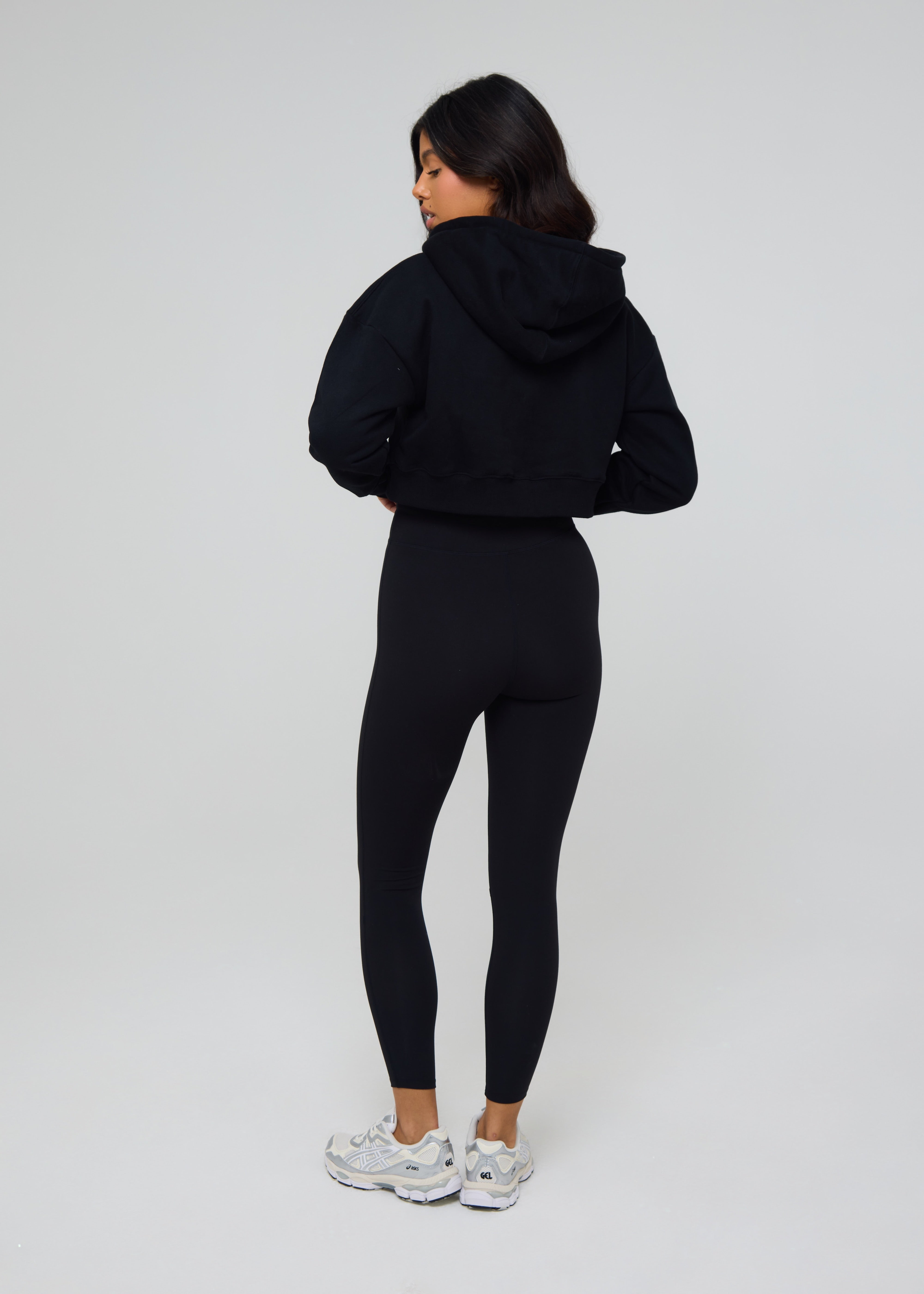 Cropped Zip Up Hoodie