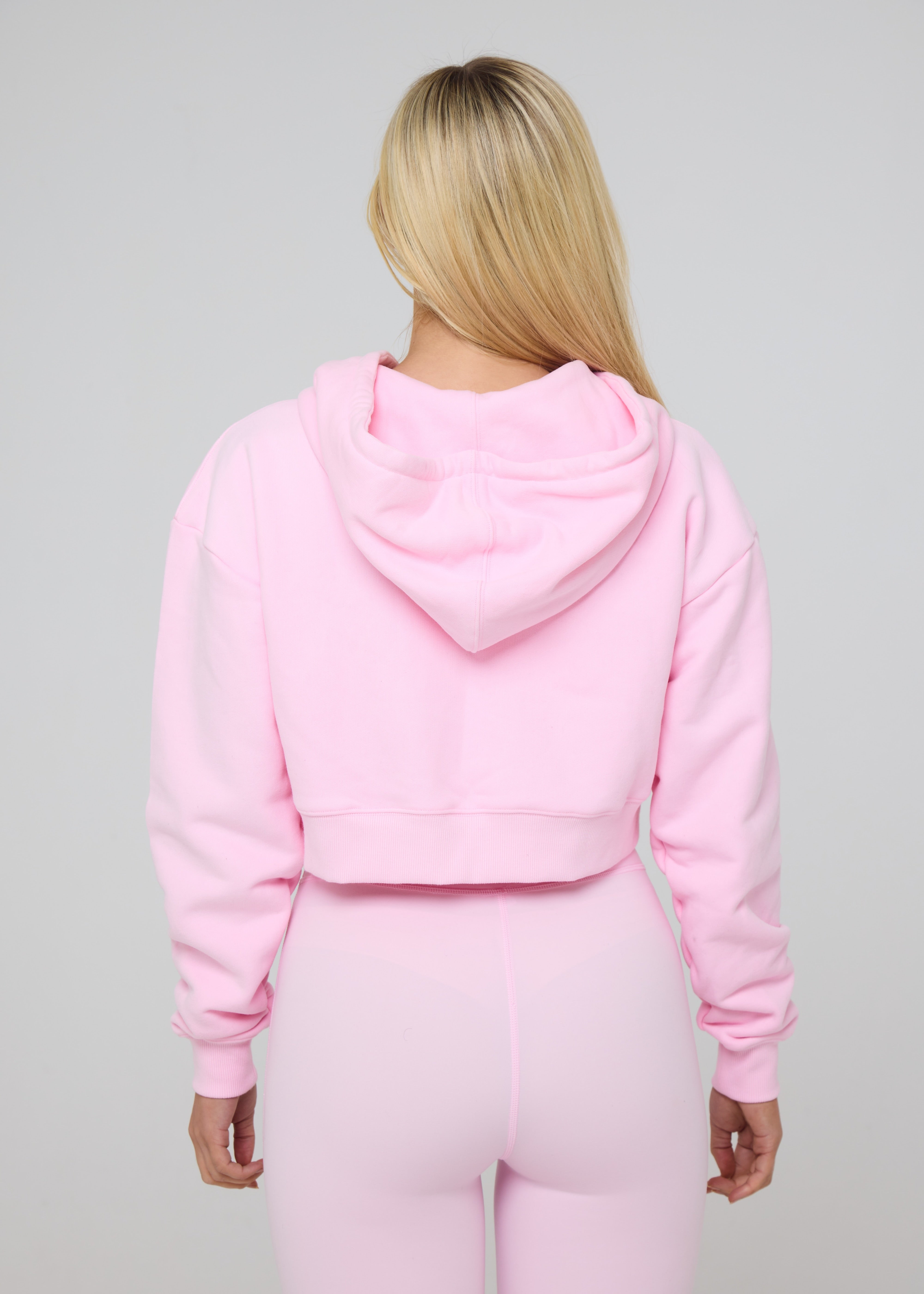 Cropped Zip Up Hoodie