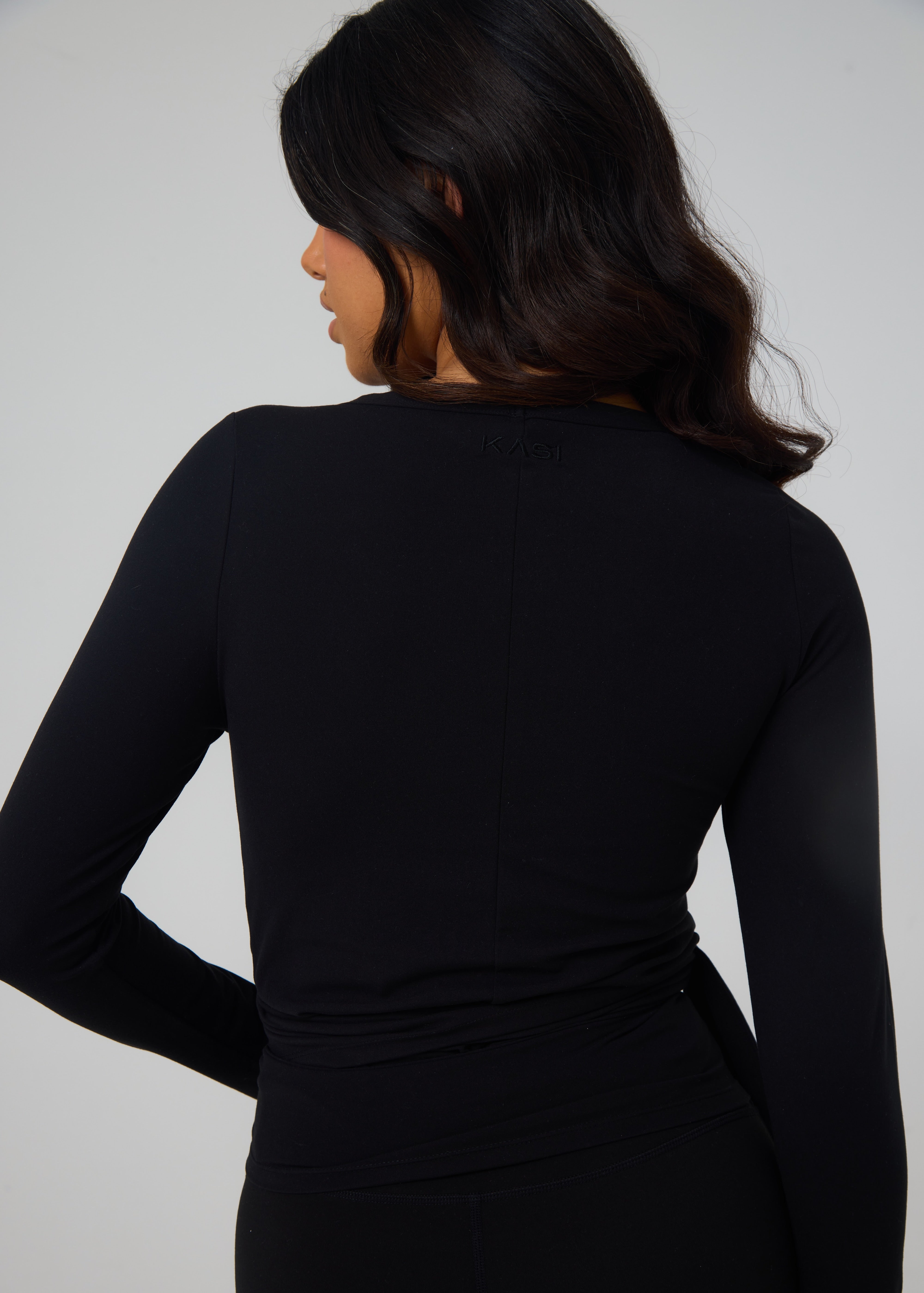 Long Sleeve Wrap Top