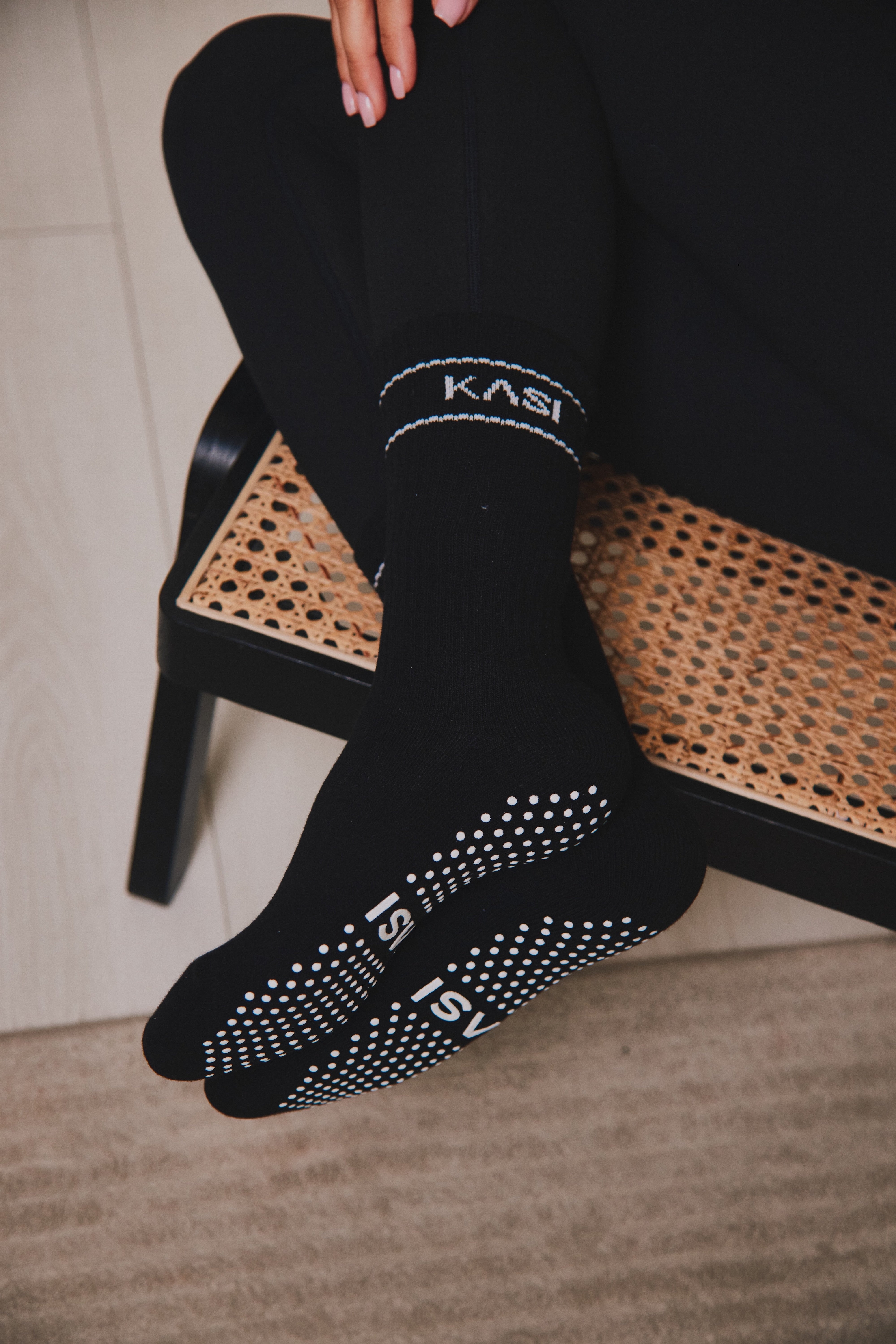 Black Kasi Grip Socks - KASI Active