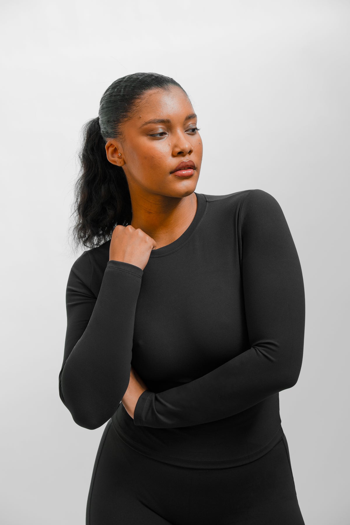 Soft Form Fitted Long Sleeve Top